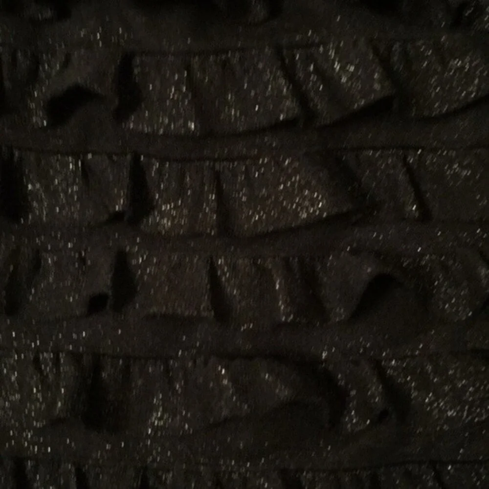 Justice black‎ mini ruffle sparkly skort skirt sz 8